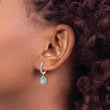 14k White Gold 1/2 carat Lab Grown Diamond VS/SI+ G+ Complete Halo Hinged Hoop Earrings - Birthstone Company
