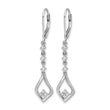 14k White Gold 1/5 carat Lab Grown Diamond VS/SI+ G+ Complete Dangle Leverback Earrings - Birthstone Company