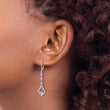 14k White Gold 1/5 carat Lab Grown Diamond VS/SI+ G+ Complete Dangle Leverback Earrings - Birthstone Company