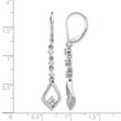 14k White Gold 1/5 carat Lab Grown Diamond VS/SI+ G+ Complete Dangle Leverback Earrings - Birthstone Company