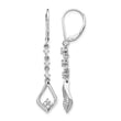 14k White Gold 1/5 carat Lab Grown Diamond VS/SI+ G+ Complete Dangle Leverback Earrings - Birthstone Company