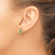 10k 1/15Ct Diamond and Emerald Earrings - Birthstone Company
