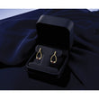 14k 1/4 carat Lab Grown Diamond VS/SI+ G+ and Created Ruby Complete Dangle Teardrop Post Earrings - Birthstone Company