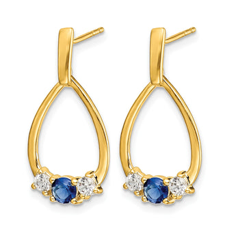 10K Yellow Gold 1/3 ct Lab-Created Diamond VS/SI+ G+ Drop Earrings - Birthstone Company