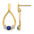 10K Yellow Gold 1/3 ct Lab-Created Diamond VS/SI+ G+ Drop Earrings - Birthstone Company
