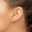 14k 1/3 carat Lab Grown Diamond VS/SI+ G+ and Created Sapphire Complete Dangle Teardrop Earrings - Birthstone Company