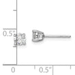 14K White Gold Lab Grown Diamond VS/SI GH, Post Earrings