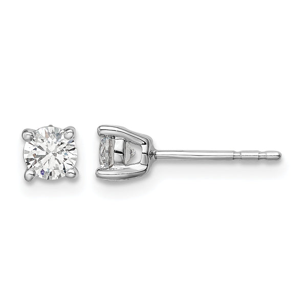 14k White Gold 1/2 carat Lab Grown Diamond VS/SI+ G+ Post Earrings