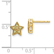 14k Yellow Gold Yellow Sapphire Star Post Earrings