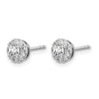 14k White Gold 1/2 carat Lab Grown Diamond VS/SI+ G+ Round Halo Post Earrings 6.05 in - Birthstone Company