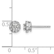 14k White Gold 1/2 carat Lab Grown Diamond VS/SI+ G+ Round Halo Post Earrings 6.05 in - Birthstone Company