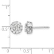 14k White Gold 3/4 carat Lab Grown Diamond VS/SI+ G+ Round Halo Post Earrings - Birthstone Company