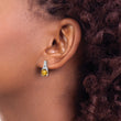 10k White Gold Citrine and Diamond Earrings