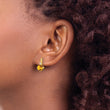 10k Cushion Citrine and Diamond Earrings - Birthstone Company