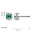 10k White Gold Emerald and Diamond Earrings - Birthstone Company
