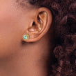 10k Cushion Blue Topaz Earrings - Birthstone Company