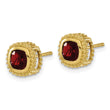 10k Cushion Garnet Earrings - Birthstone Company