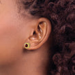 10k Cushion Garnet Earrings