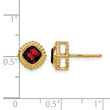 10k Cushion Garnet Earrings - Birthstone Company