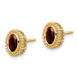 10k Oval Garnet Post Earrings - Birthstone Company