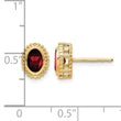 10k Oval Garnet Post Earrings - Birthstone Company