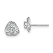 14K White Gold Lab Grown Diamond Knot Post Earrings