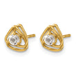 14k 1/5 carat Lab Grown Diamond VS/SI+ G+ Complete Knot Post Earrings - Birthstone Company