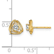 14k 1/5 carat Lab Grown Diamond VS/SI+ G+ Complete Knot Post Earrings - Birthstone Company