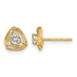 14k 1/5 carat Lab Grown Diamond VS/SI+ G+ Complete Knot Post Earrings - Birthstone Company