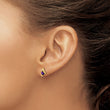 10k Yellow Gold Cushion Amethyst and Diamond Earrings - Birthstone Company