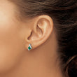 Sterling Silver Antique Cushion Cr. Emerald and Diamond Earrings - Birthstone Company