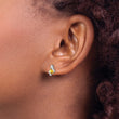 10k White Gold Cushion Citrine and Diamond Earrings - Birthstone Company