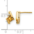 10k Yellow Gold Cushion Citrine and Diamond Earrings - Birthstone Company
