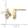 10k Yellow Gold Cushion White Topaz and Diamond Earrings - Birthstone Company
