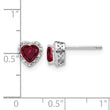 14K White Gold 1/10 ct Lab-Grown Diamond Heart Stud Earrings - Birthstone Company
