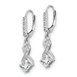 Sterling Silver Rhodium-plated White Topaz and Diamond Earrings - Birthstone Company
