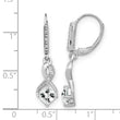 Sterling Silver Rhodium-plated White Topaz and Diamond Earrings - Birthstone Company