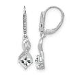 Sterling Silver Rhodium-plated White Topaz and Diamond Earrings - Birthstone Company