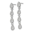 14K White Gold Lab Grown Diamond VS/SI GH, Teardrop Earrings