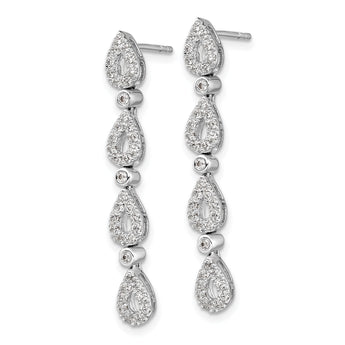 14K White Gold Lab Grown Diamond VS/SI GH, Teardrop Earrings
