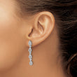 14K White Gold Lab Grown Diamond VS/SI GH, Teardrop Earrings