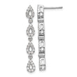 14K White Gold Lab Grown Diamond VS/SI GH, Teardrop Earrings
