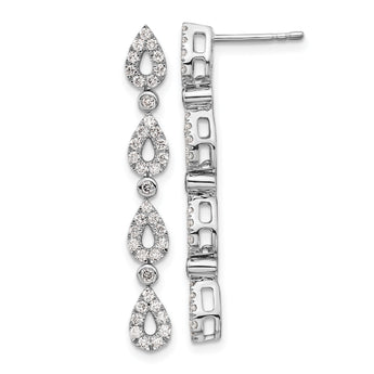 14K White Gold Lab Grown Diamond VS/SI GH, Teardrop Earrings