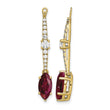 14k 1/2 carat Lab Grown Diamond VS/SI+ G+ and Lab Created Ruby Earring Jackets - Birthstone Company