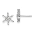 14k White Gold 1/2 carat Lab Grown Diamond VS/SI+ G+ Complete Star Post Earrings