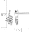 14k White Gold 3/8 carat Lab Grown Diamond VS/SI+ G+ Complete Leaf Post Earrings - Birthstone Company