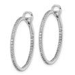 14k White Gold 3/4 carat Lab Grown Diamond VS/SI+ G+ Complete In and Out Hoop Earrings - Birthstone Company