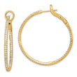 14K Lab Grown Diamond VS/SI GH, In & Out Hoop Earrings