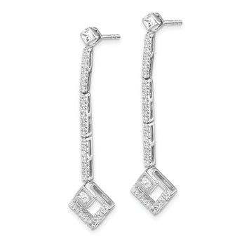 14K White Gold Lab Grown Diamond VS/SI GH, Dangle Post Earrings