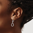 14k White Gold 1/2 carat Lab Grown Diamond VS/SI+ G+ Complete Fashion Dangle Leverback Earrings - Birthstone Company